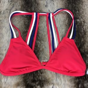 🛍 In Mocean red white and blue Bikini Top NWT
